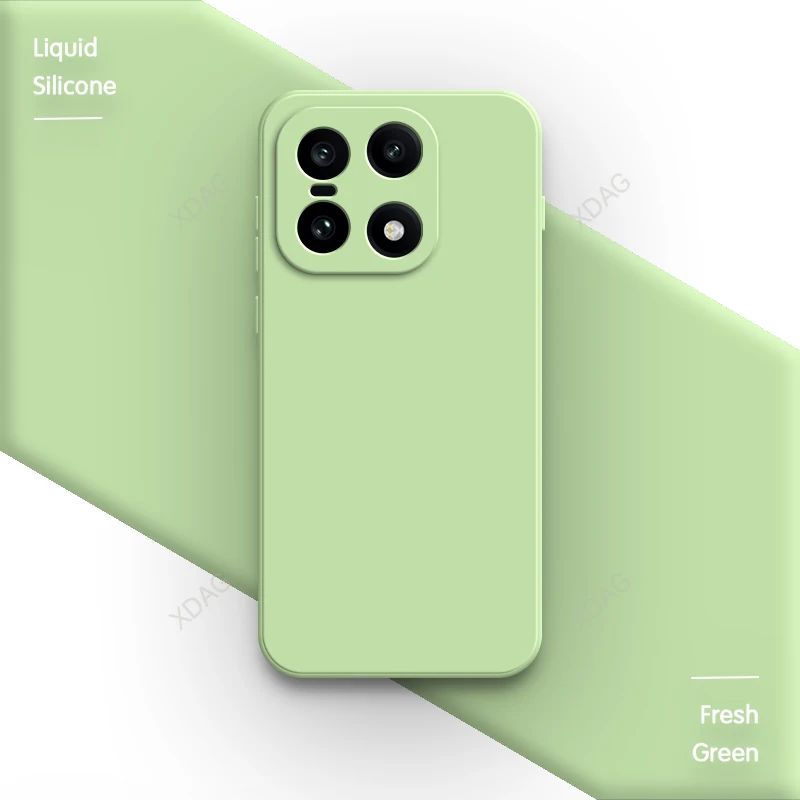 Premium Soft Liquid Silicone Phone Case with Lens Protection - Sleek Straight Edge Design
