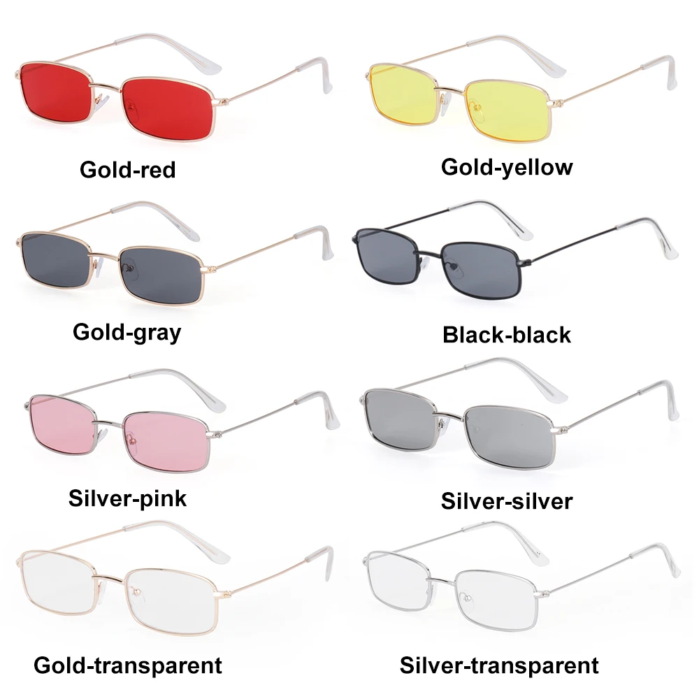 Unisex Fashion Vintage Small Oval Sunglasses Vintage Gold Silver Frame UV400 Clear Lens Metal Sun Glasses Brand Shades Eyewear oversized square sunglasses