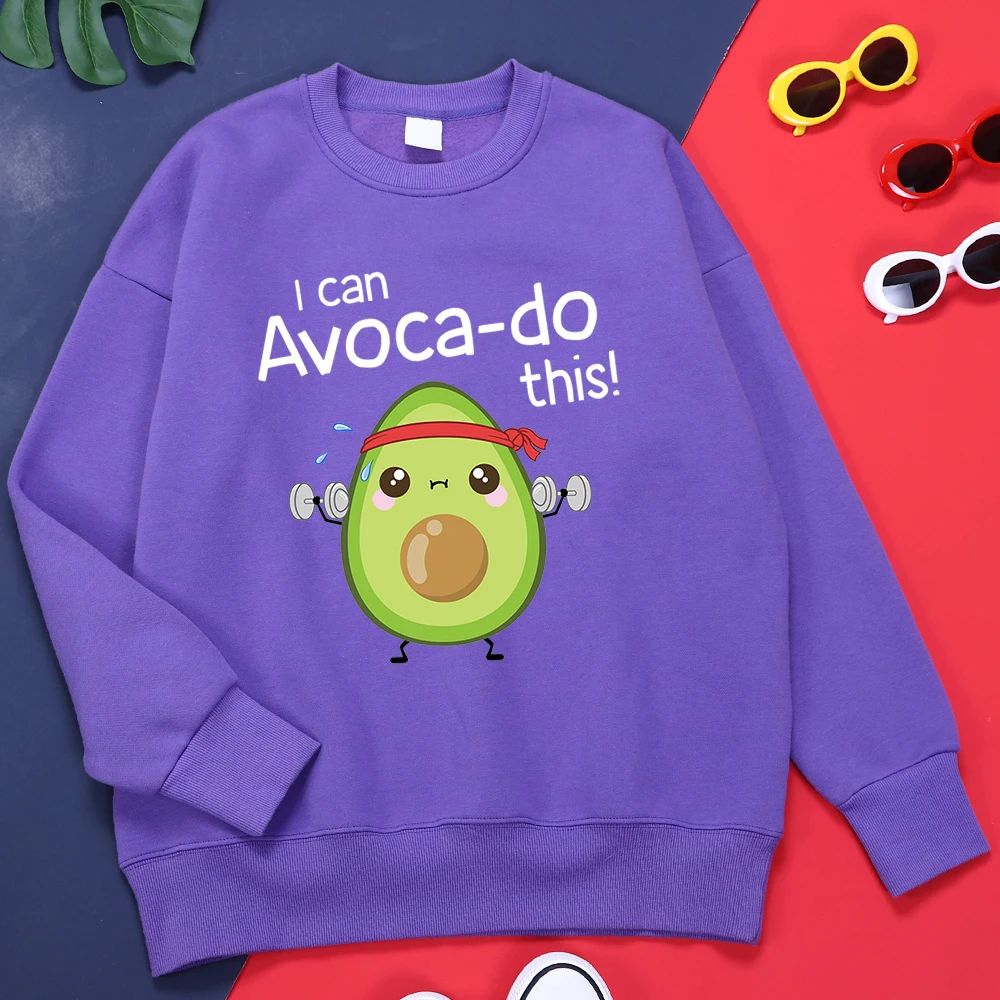 

Avocado For Arm Exercise I Can Do This Letter Hoodie Mens Casual Soft Clothing Hip Hop Loose Hoodies Vintage Quality Clothes