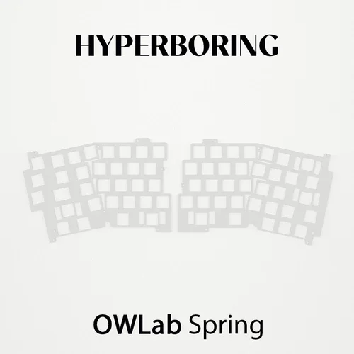 Owlabスプリングキーボードaliceレイアウトプレートpc pom fr4