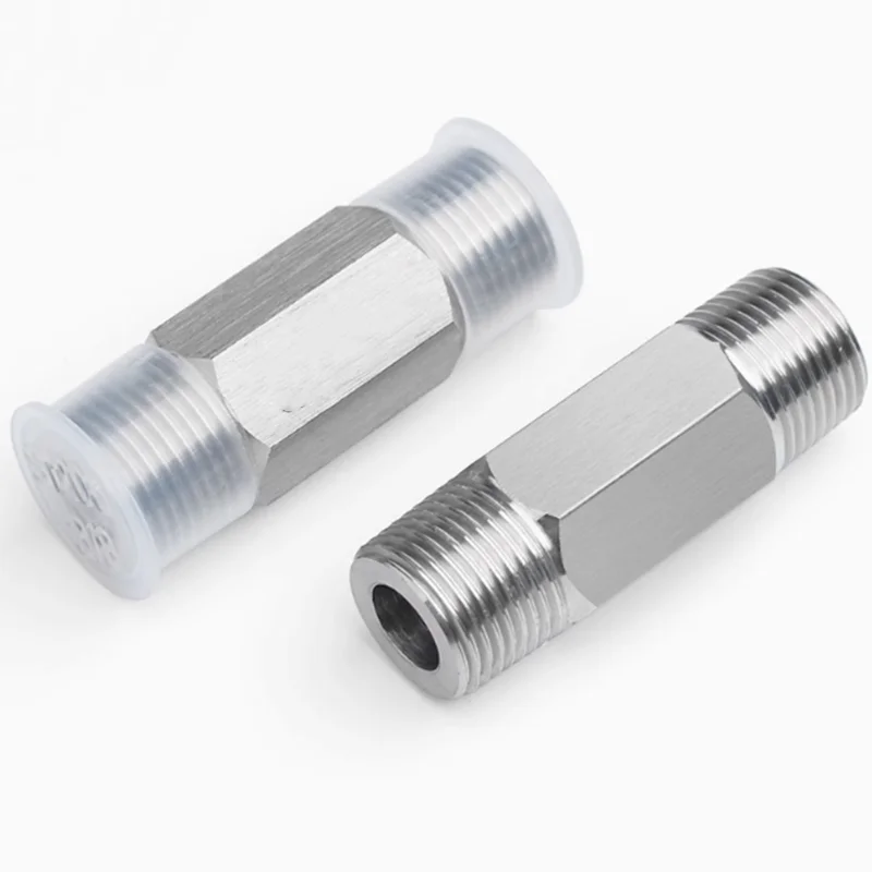 1/8" 1/4" 3/8" 1/2" BSP NPT Male Thread High Pressure Hex Long Nipple 304 Stainless Steel Pipe Fitting 40mm 50mm 60mm 80mm 100mm