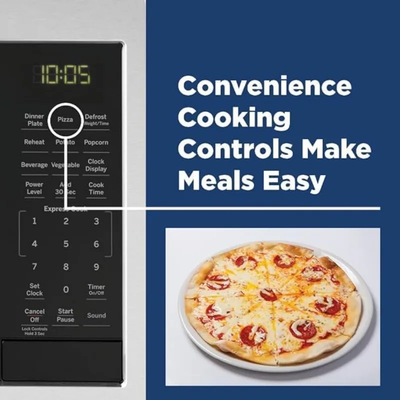 Microwave, 900W 7 Auto Cook Settings, Child Lock Technology, Countertop Essential, Dorm or Apartment, Compact 0.9 Cubic Feet 4