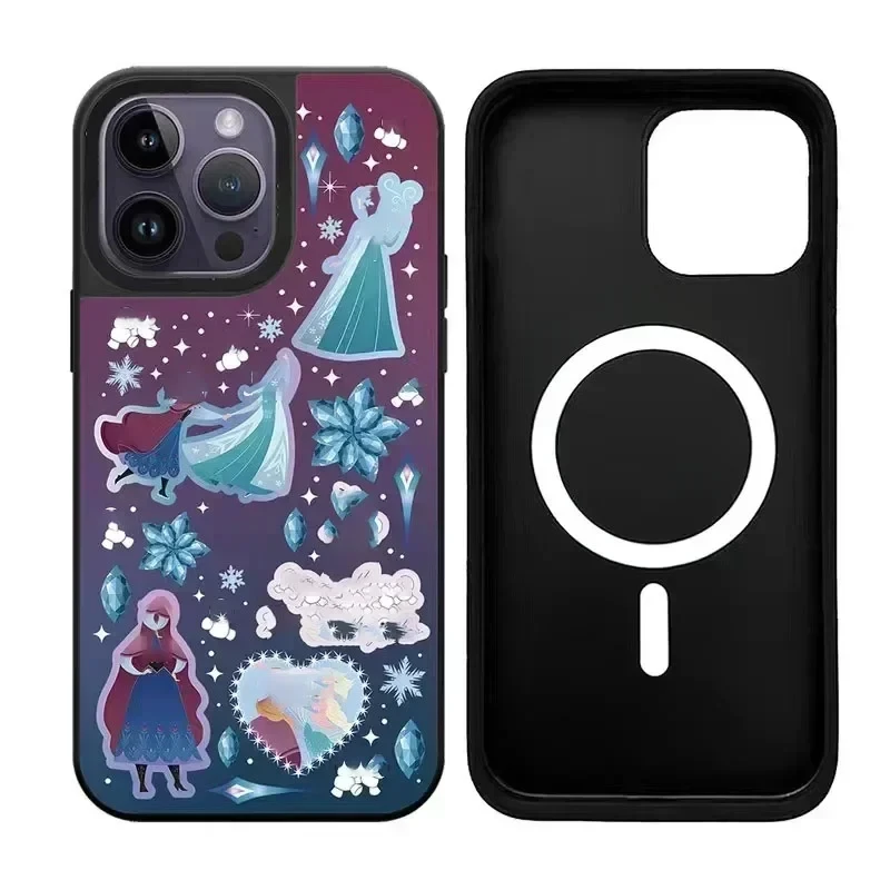 

Snowflake iPhone 11 12 13 14 15 Pro Max Mirror Surface MagSafe Case Cover Shell