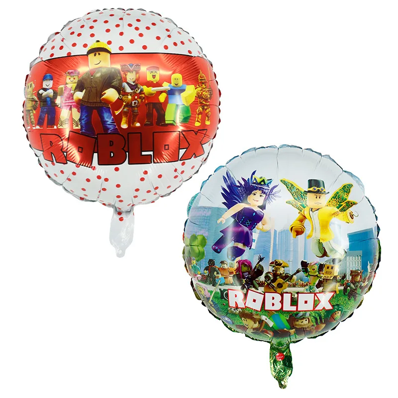 Roblox Hőlégballon children's Boldog szülinapi Félfogadás decoratie Műkődés Jellem Alumínium fólia balloons gyerekeknek ajándékok