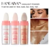 HANDAIYAN 3 Colors Glitter Powder Highlighter Makeup Body Brightens the Natural Face Blusher Fairy Highlight Patting Powder 2