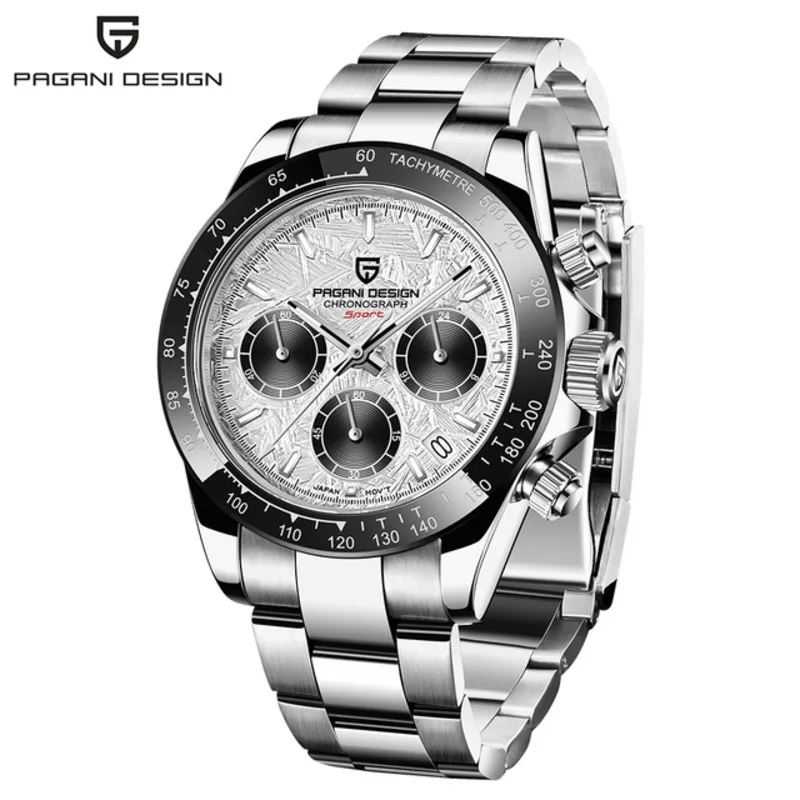 

PAGANI DESIGN Watch For Men Top New Luxury Sapphire Glass Sports Waterproof Calendar Rubber Strap Timing Watch Reloj Hombre