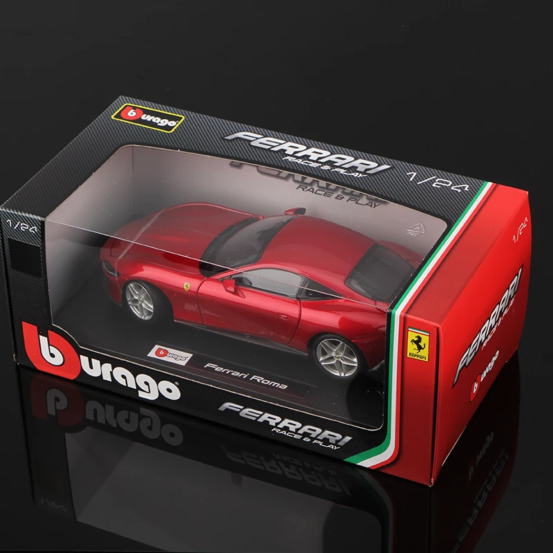 Bburago 1:24 Ferrari Roma Alloy Sports Car Static Die Cast