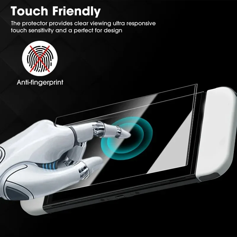 Nintendo Switch OLED Tempered Glass Screen Protector - Easy Install, HD Clarity