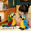 Simulation Plush Toy Parrot Bird Plush Stuffed Doll Children's Toy Cute Animal Birthday Toy Christmas Party Gift for Children 1