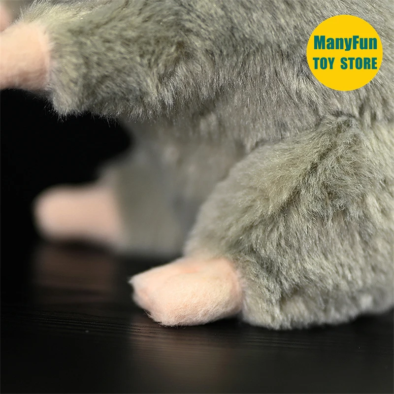 Grey Mouse Plush Toy High Fidelity Rats Plushie Hamster Peluche Lifelike Stuffed Animals Simulation Doll Kawai Toy Gifts 6