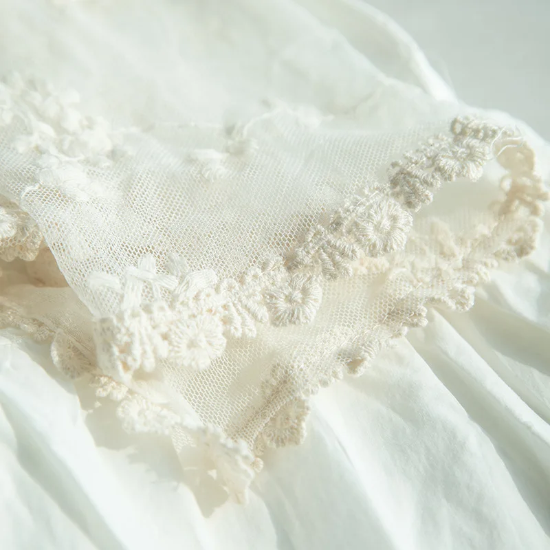 New Lace Long Scarf Embroidery Enlarged Thin Silk Fashion Literary and Retro Shawl Clothing with Korean Version