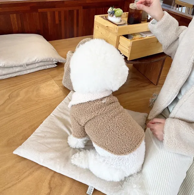 Dog Fluffy Coat Jacket Warm Winter Clothes Jacket for Small Medium Dog Puppy Outdoor Wear 6