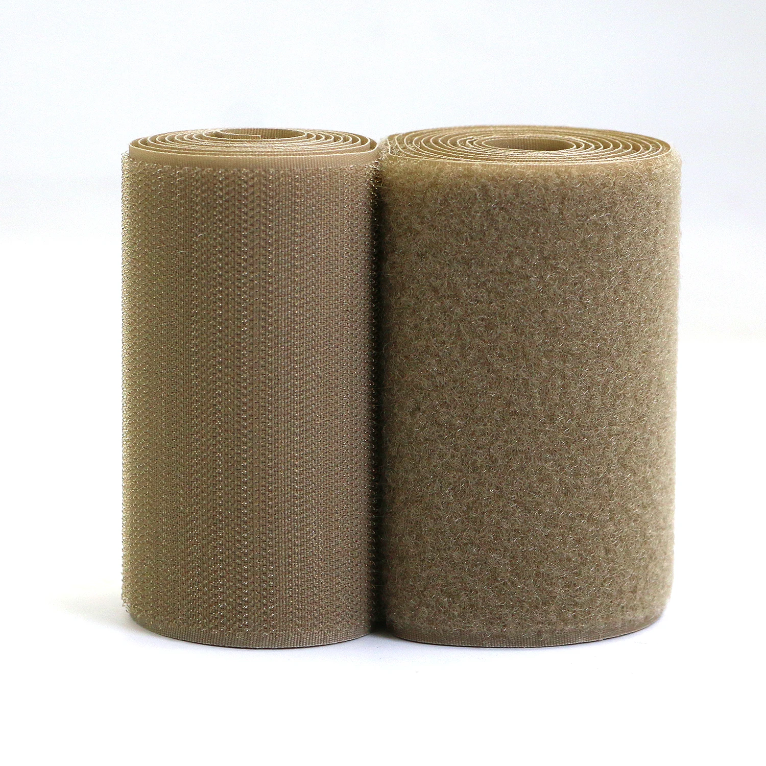 1Meter/pairs 100mm Beige Non-adhesive Hook and Loop fastener Tape Sewing-on the hooks adhesive Magic tape DIY Brown