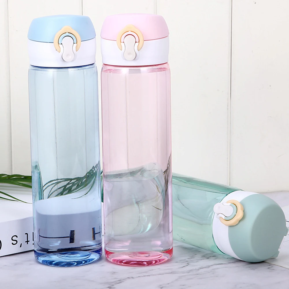 

Frosted Water Kettle Bottle, Solid Color, Plastic, Transparent, Outdoor Sports, Student, Couple, Adult, Gym Bottle, 500ml, 18oz