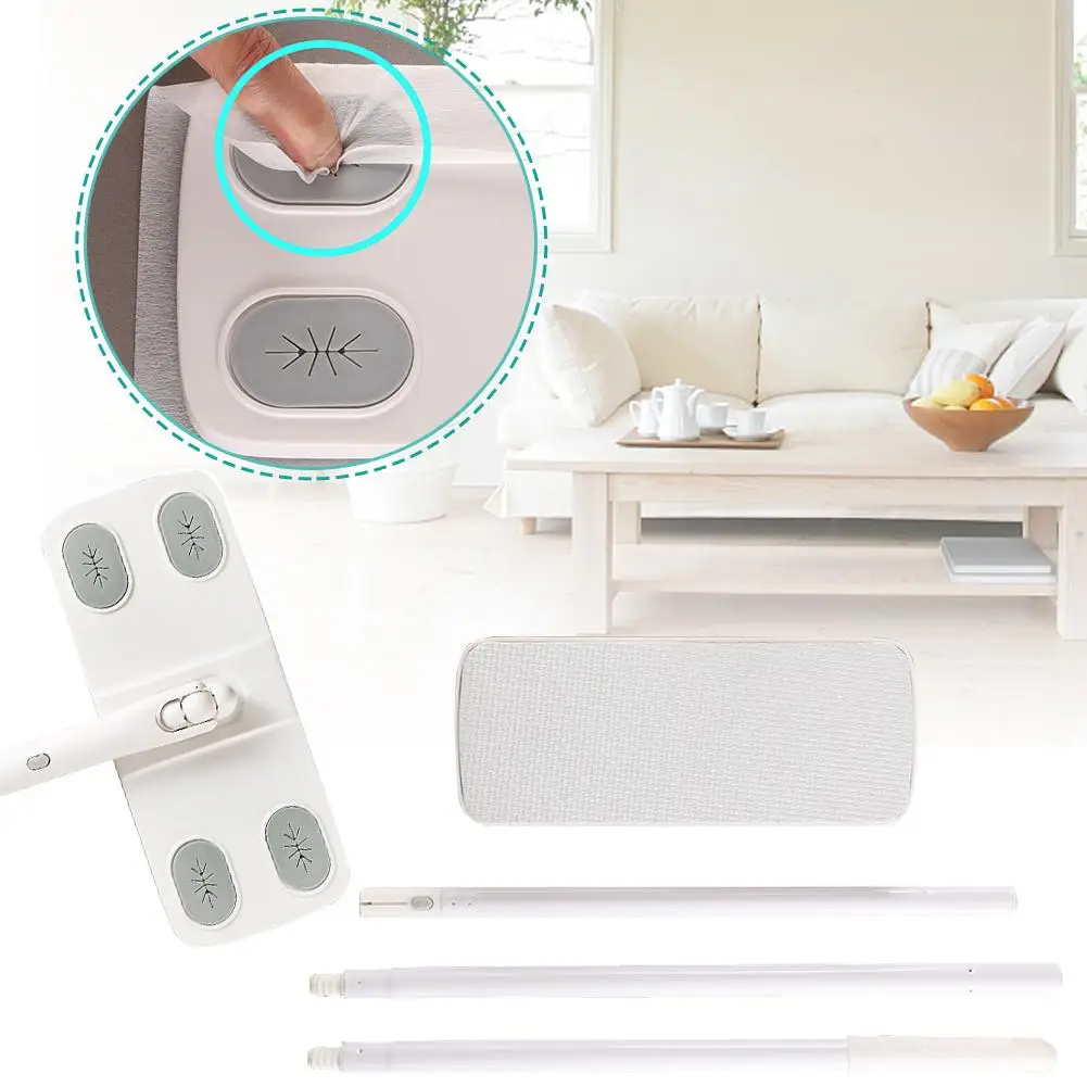 

360 Degree Rotation Aluminum Alloy Mop Portable Mop Pad Replacement Washing Tool Microfiber Free Hand Cleaning X5G8