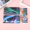 12/60 Color Solid Watercolor Paint Set Basic Neone Glitter Watercolor Pigments for Drawing Art Paint Supplies 3