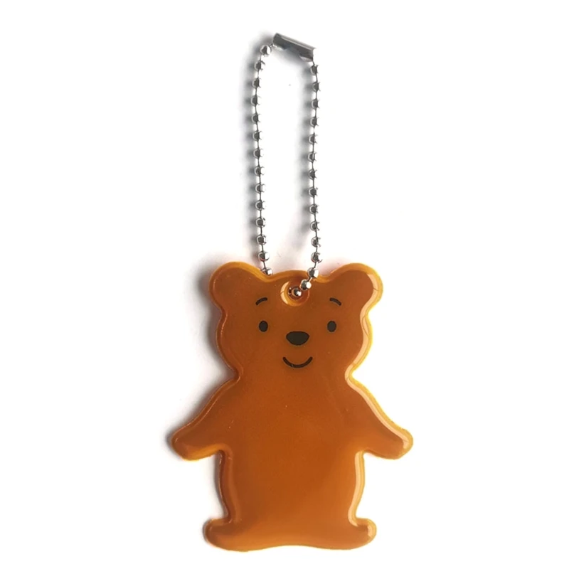 

Cute Bear Reflector Reflective keychain PVC Car Keyrings Charms Bag Pendant