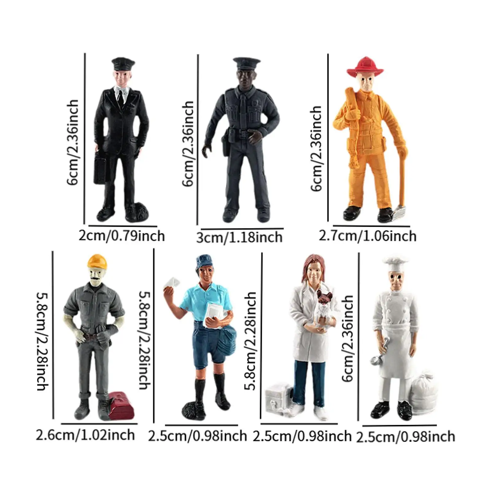 7 Pieces People Figures Human Action Figure Model Simulation Figurines for Holiday Toy