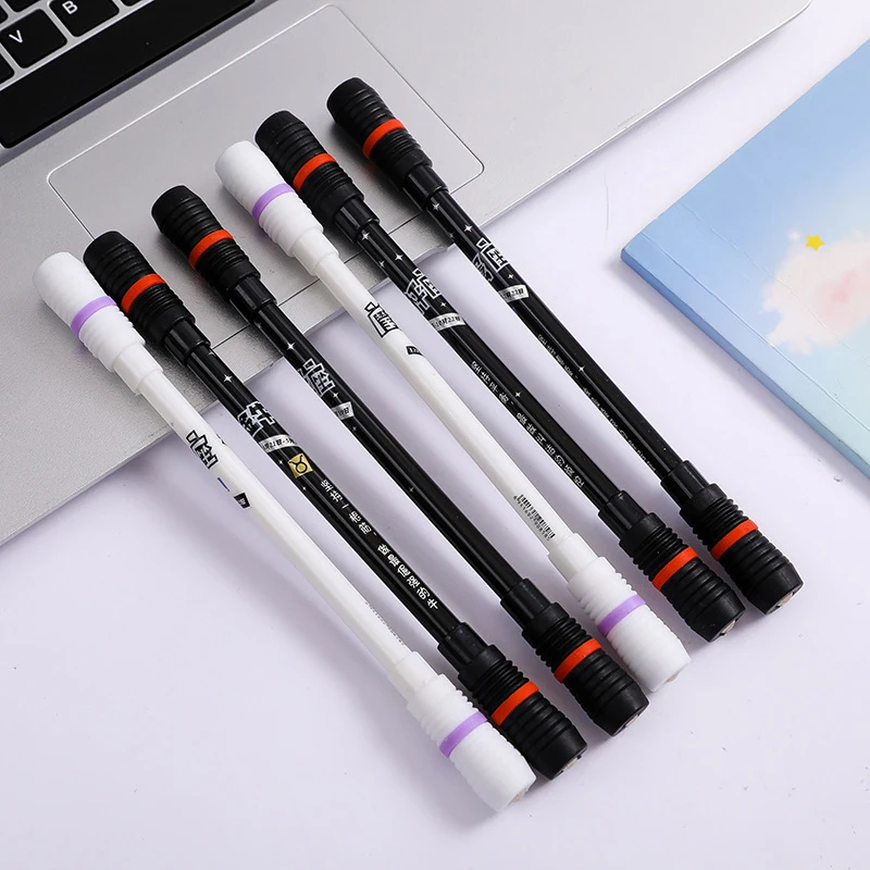 Multifunction Pen 1Pcs 19.5cm Creative Gel Pen Spinning Non Slip Coated Spinning Pen Anti-Skid Random Rolling Office Stationery Kids Toy
