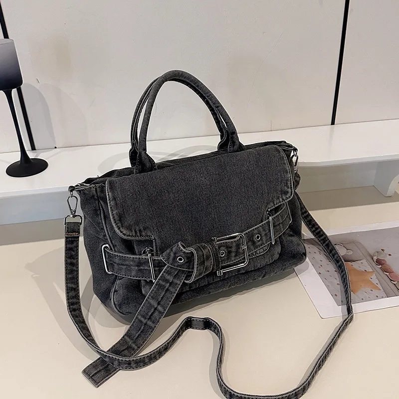 Wash Denim Bags For Women Luxury Designer Handbags And Purses 2025 New In Vintage Large Capacity Commuting Shoulder Crossbody