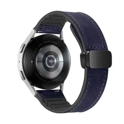 Magnetisch Leer-Silicone Hybride Strap - 22mm Horloge band Bracelet