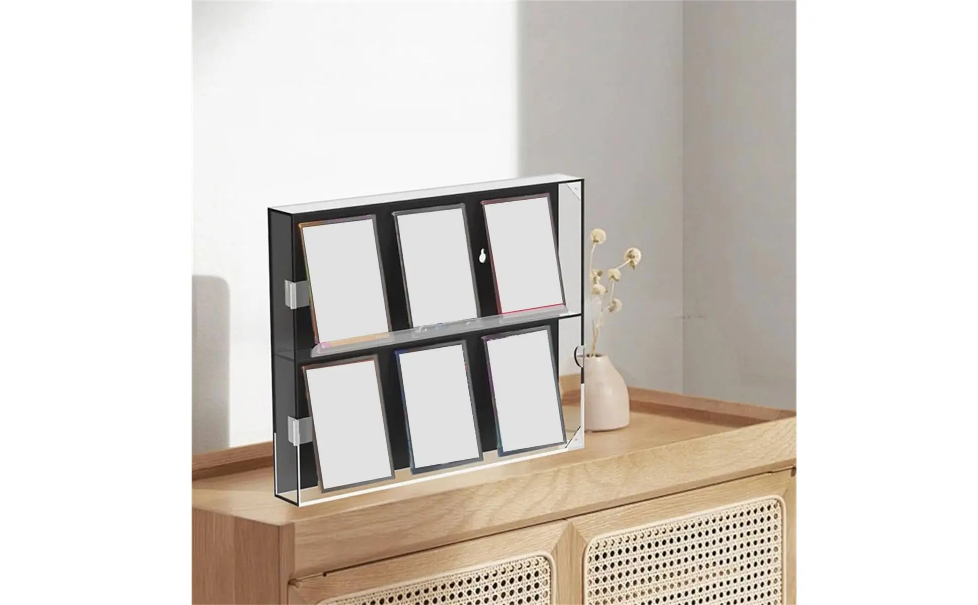 Sports Card Display Case Dustproof Wall Mount Sports Card Holder Large Capacity Protection for Office