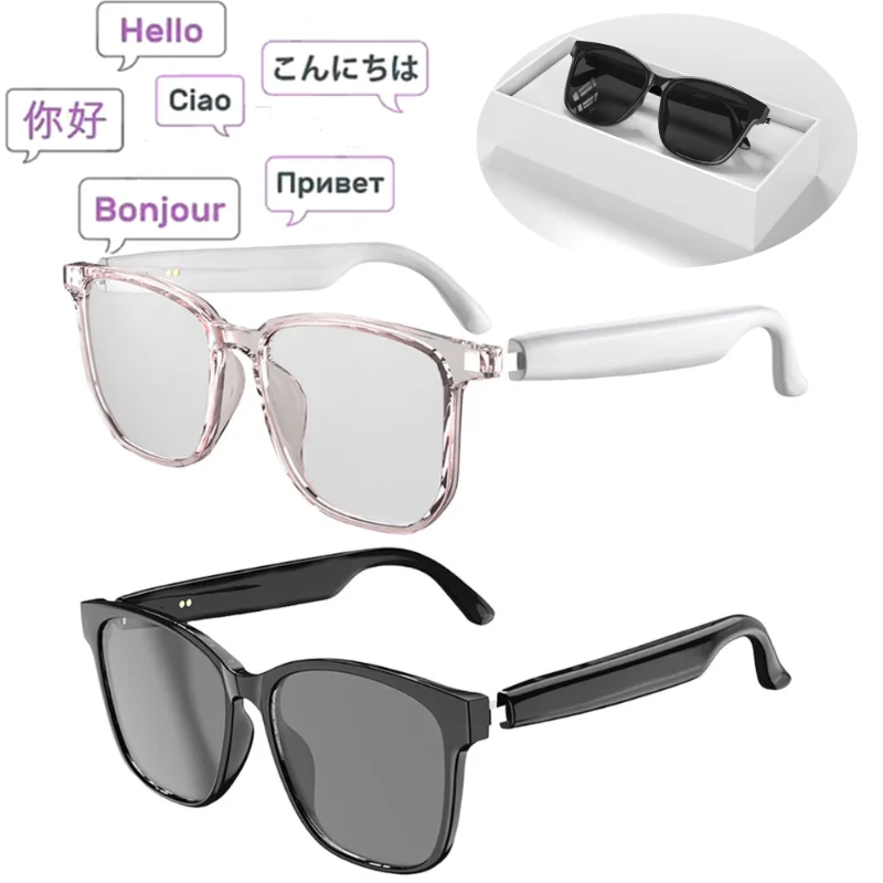 AI translation glasses 144-language simultaneous interpretation real-time recording writing translation listening and speaking voice translator language translator