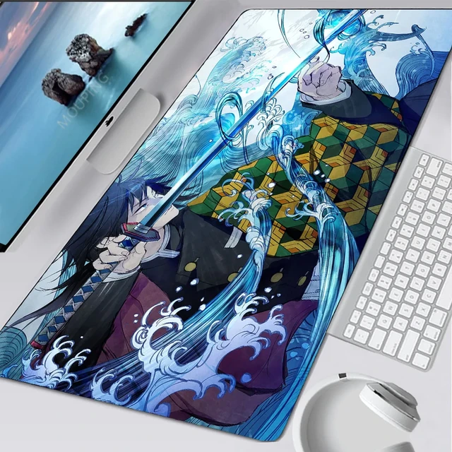 Tapis de souris RGB One Piece Anime Gaming tapis de souris Gamer grand LED  noir tapis de souris en caoutchouc PC tapis de clavier pour ordinateur  portable Pad LOL