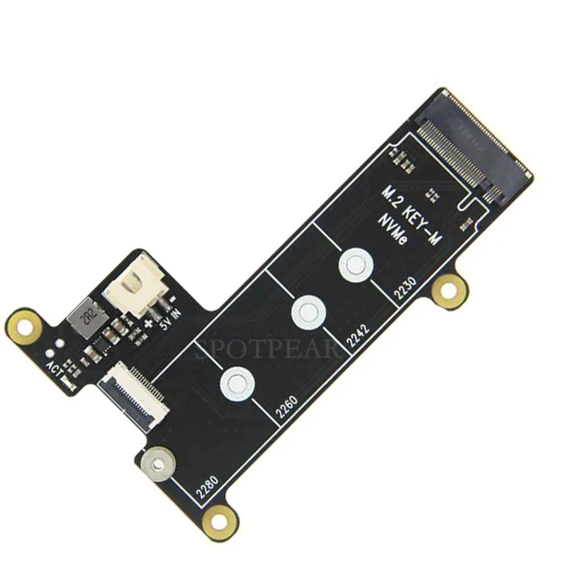Placa Adaptadora X1001 para Raspberry pi Pcie para M.2 Nvme Ssd Hat X1001 2280 2242 2230 - Imagem 4