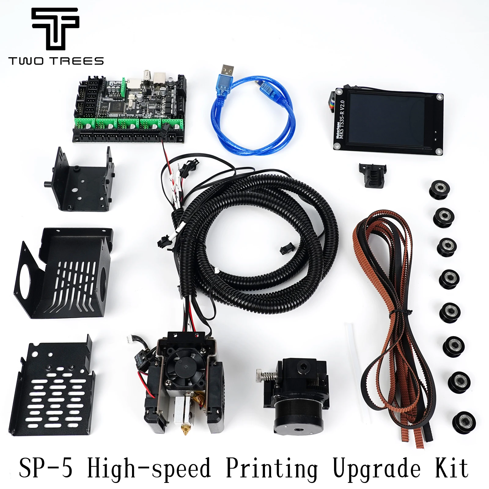 Twotrees 3D 프린터 SP-5 고속 인쇄 업그레이드 키트, PLA, ABS, TPU, PETG 필라멘트용 단거리 직접 구동 압출기, 350 mm/s 