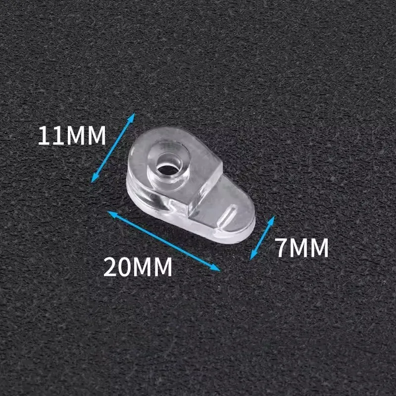 Plastic Glass Retainer Transparent Mirror Cabinet Fix Clips Glass Hardware 10pcs
