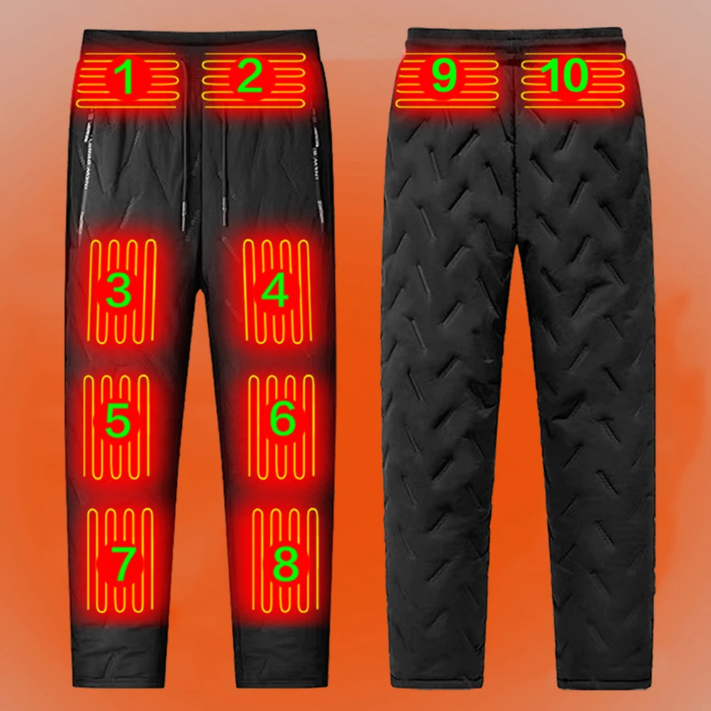 2023 Winter Thermal Hiking Pants Heating Underwear USB Electric Heated Pants Ski Wear Heater Sports Thermal Motorcycle Pants 3