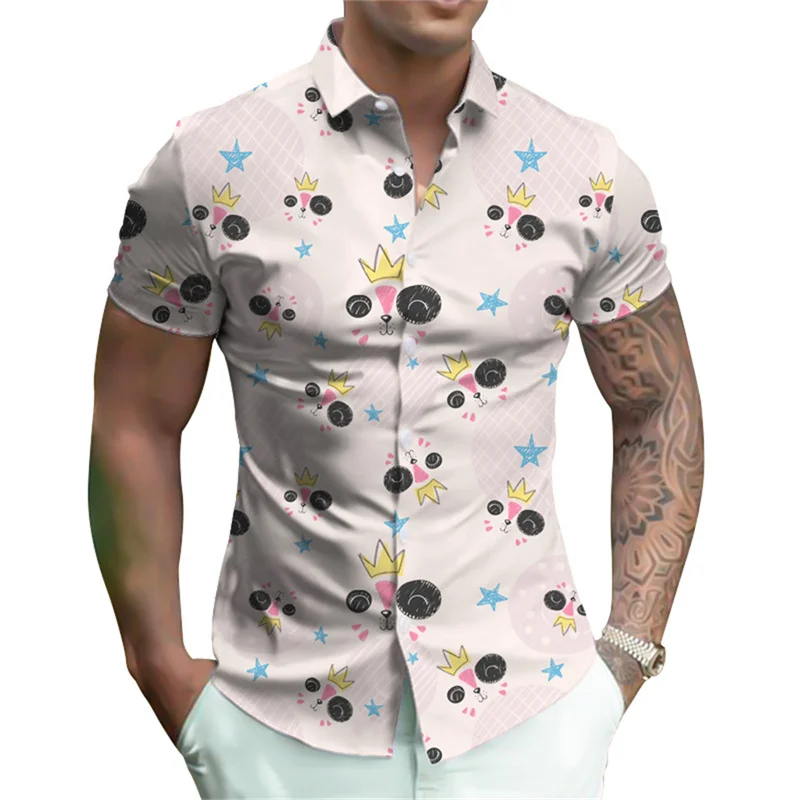 thumbnail image 1 of Camisas nuevas de verano 2024 para hombre, blusas cómodas y ajustadas, camisas de manga corta con estampado 3D de lujo, camisas florales de moda urbana, ropa para mujer, 1 of 5