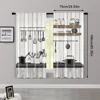 2pcs, Curtains&Window Treatment 2D print Kitchen Rules Farm Machine Washable Fabric (without rod) Decorations For Home Perfect 3