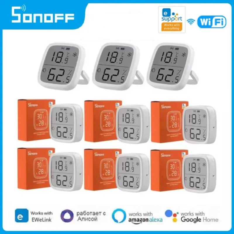 지능형 SNZB-02D 습도 센서 SONOFF 지그비 스마트 LCD 온도 센서 (가정용 LCD 화면 모니터링)