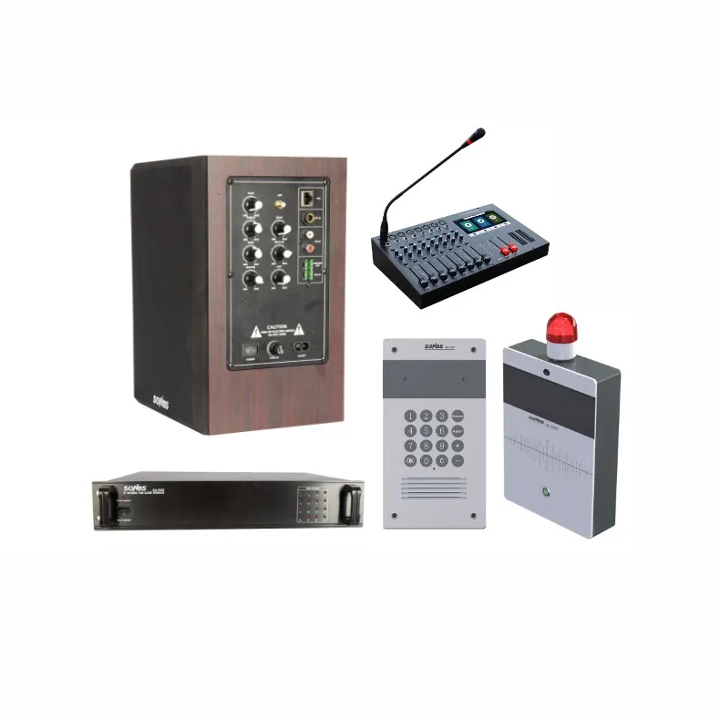 

professional railway train broadcast intercom general alarm system public address system with mic for auditorium and halls