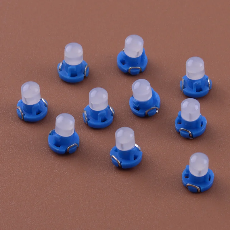 10Pcs 12V T3 Universal Car Truck Led Lampadine Cluster Instrument Dash Climate Base Lights 50Ma 0.5W