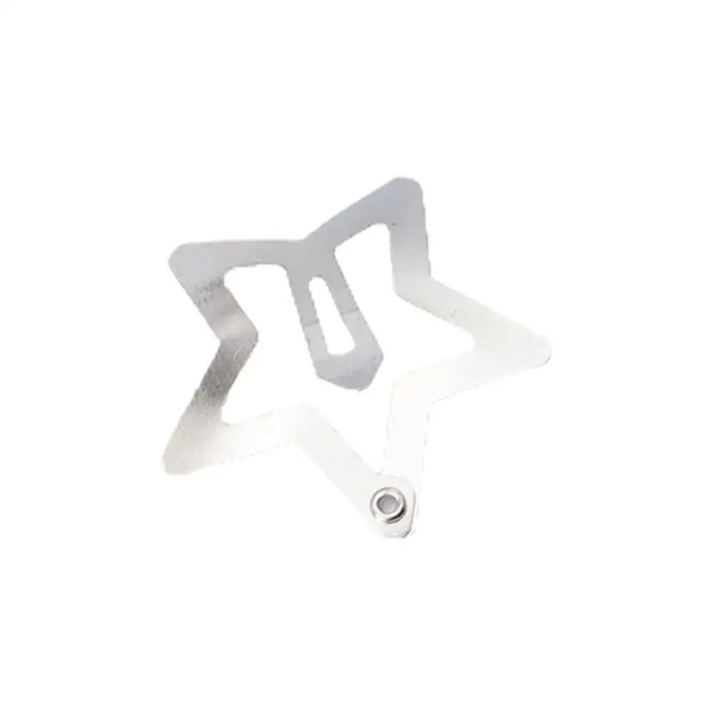 10/50/100 Stück silberne Stern-Haarspangen für Mädchen, filigraner Stern, Metall-Druckknopf-Clip, Damen, einfache BB-Haarnadeln, Haarspangen, Haar-Accessoires – Detail 5