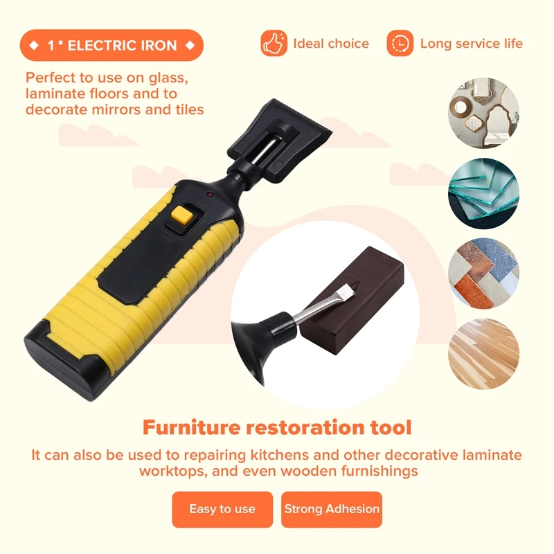 ABBN-Wood Floor Furniture Scratch Repair Kit , Laminate Repairing Kit With Melting Tool For Cracked Stone Crack Chip Ceramic