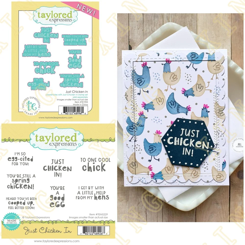 

Metal Cutting Dies Stamps Scrapbook Diary Decoration Embossing Cut Dies Template DIY Greeting Card Handmade Just Chicken in New