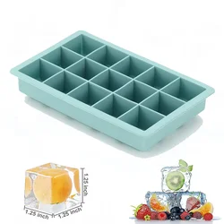 Silicone Large Square Ice Cube Tray - Non-Toxic, Durable Ice Block Maker (YH-276-Randomcolor1)
