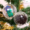 40 Pcs Plastic Transparent Ball Clear Fillable Christmas nament Hanging Decorative Balls Home Decor Wind Chimes Hanging 2