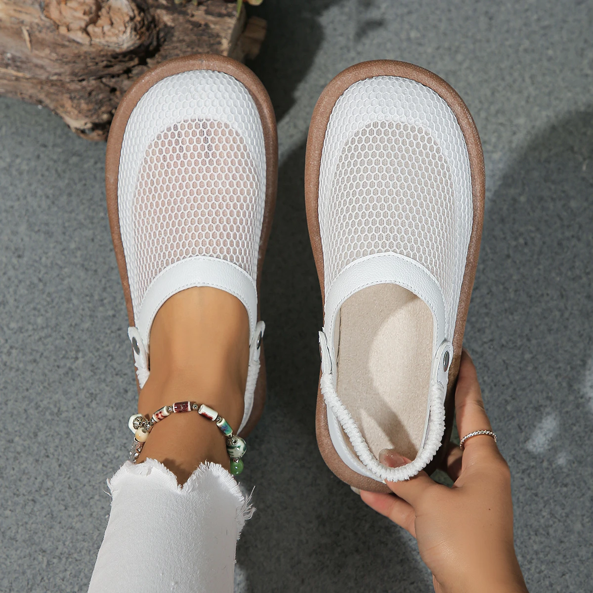 Women Sandals 2024 New Fashion Casual Solid Color Shoes for Women High Heels Sandals Designer Sandals Plus Size Zapatos De Mujer - 2