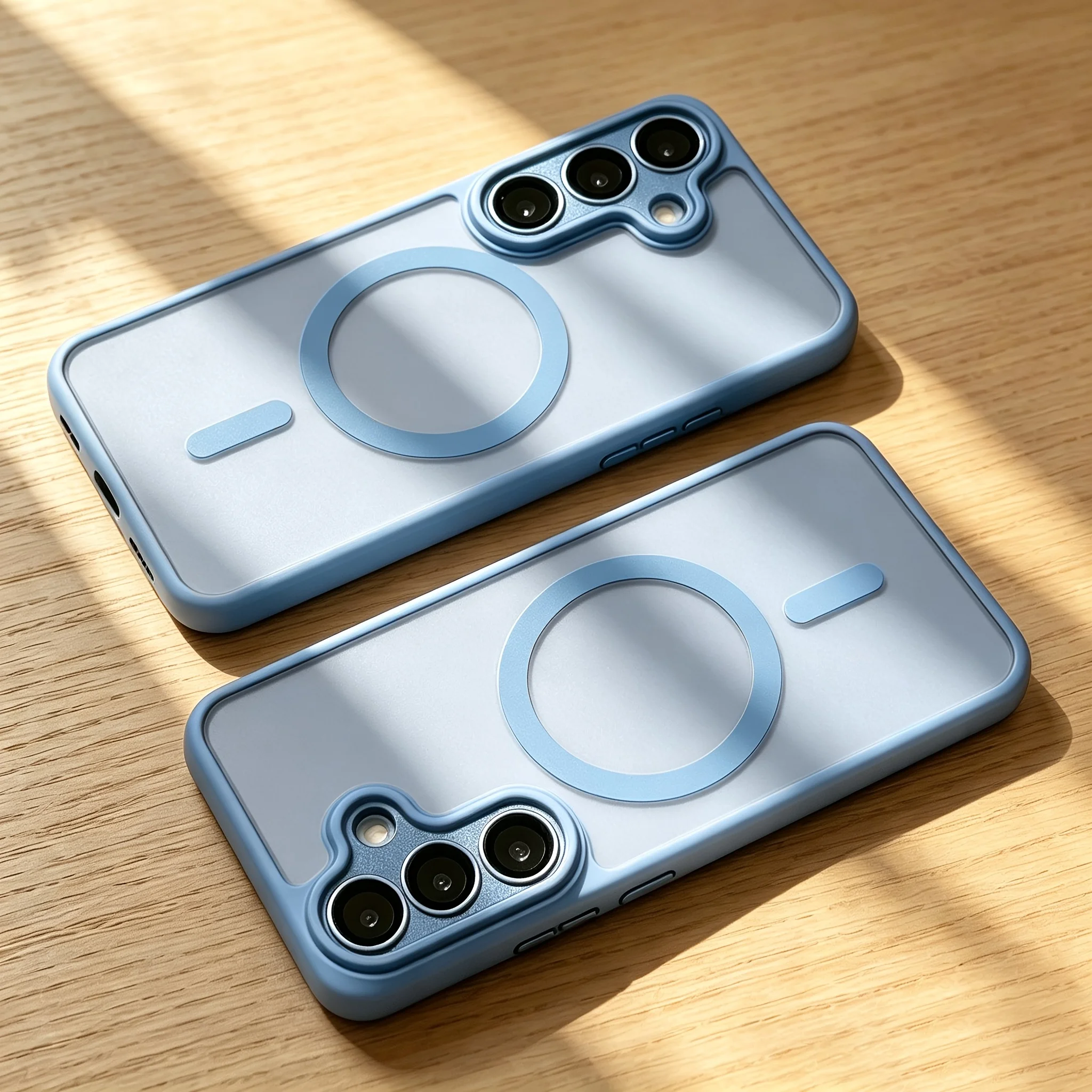 Fashion Matte Translucent Magnetic Case with Wireless Charging Support
