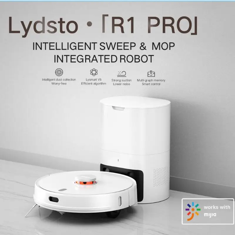 Lydsto R1 PRO Sweeping and Mopping Robot Vacuum Cleaners for Home Smart Auto Empty Dock Dirt