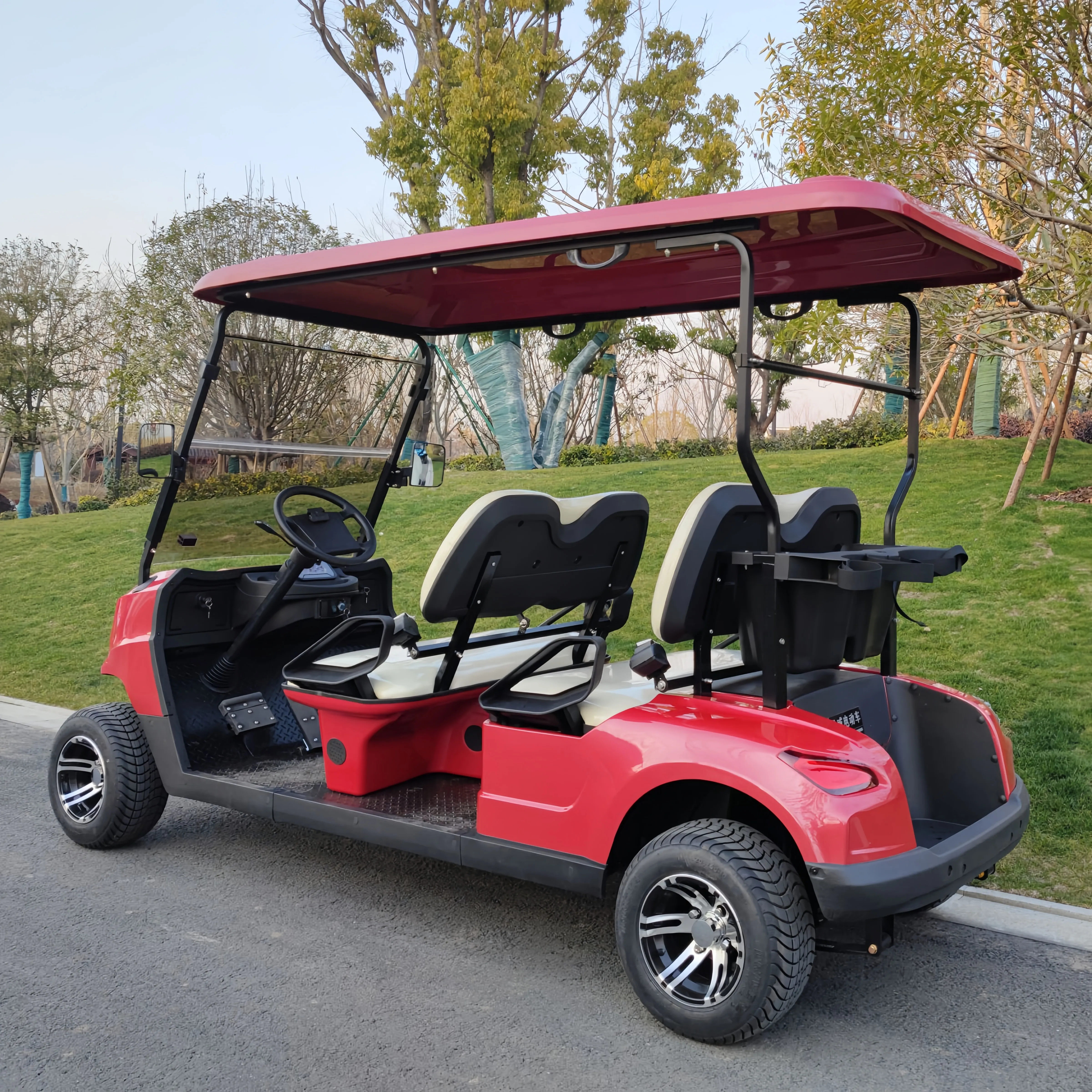 4+2 Seaters Electric Golf Cart Low Speed Offroad Electric Vehicle Club Cart Street Legal Golf