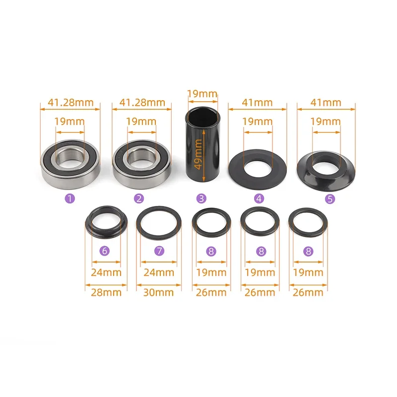 Enhanced BMX Bottom Bracket Bearing - Premium 19mm Axle Mid BB Kit