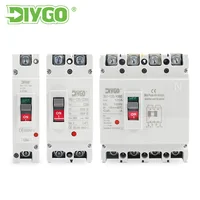 Disjoncteur à boîtier moulé solaire DC, Protection contre les surcharges MCCB, protecteur de commutateur pour solaire photovoltaïque PV 1P 2P 4P DC 500V 1000V 2