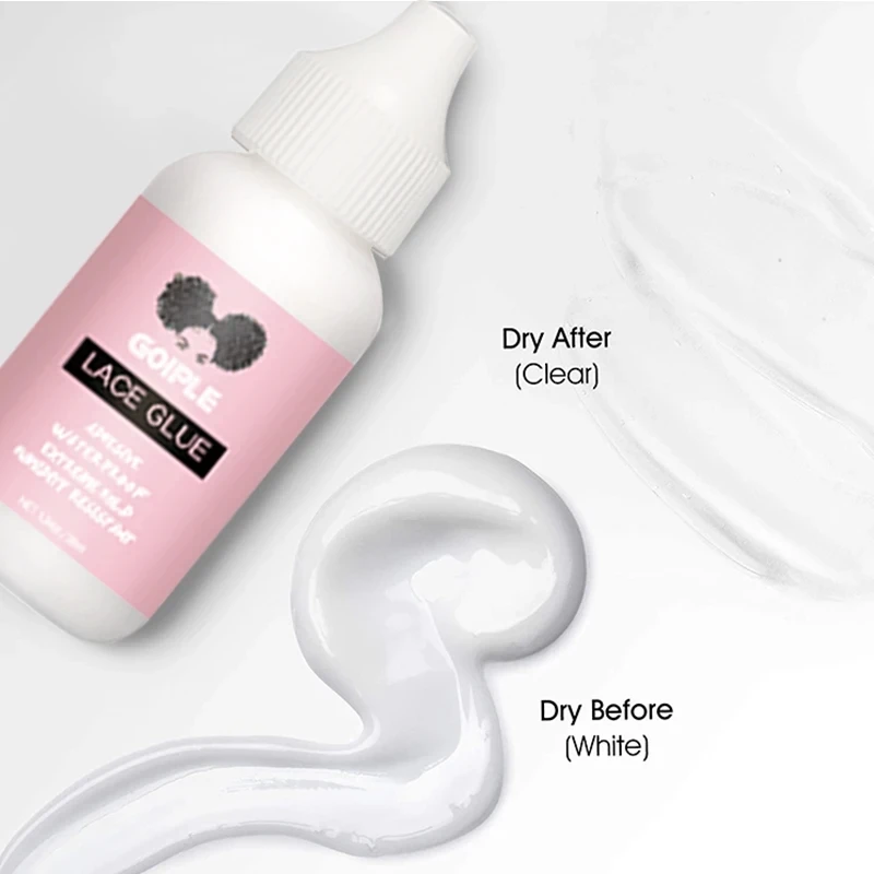 Goiple Extra Hold Lace Wig Glue Remover Waterproof Invisible Bond Adhesive Hair Wax Stick for Wig Edge Control Gel Travel Size