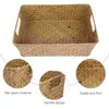 Natural Large Woven Seagrass Basket Of Straw Wicker For Home Table Fruit Bread Towels Small Kitchen Storage Container 6